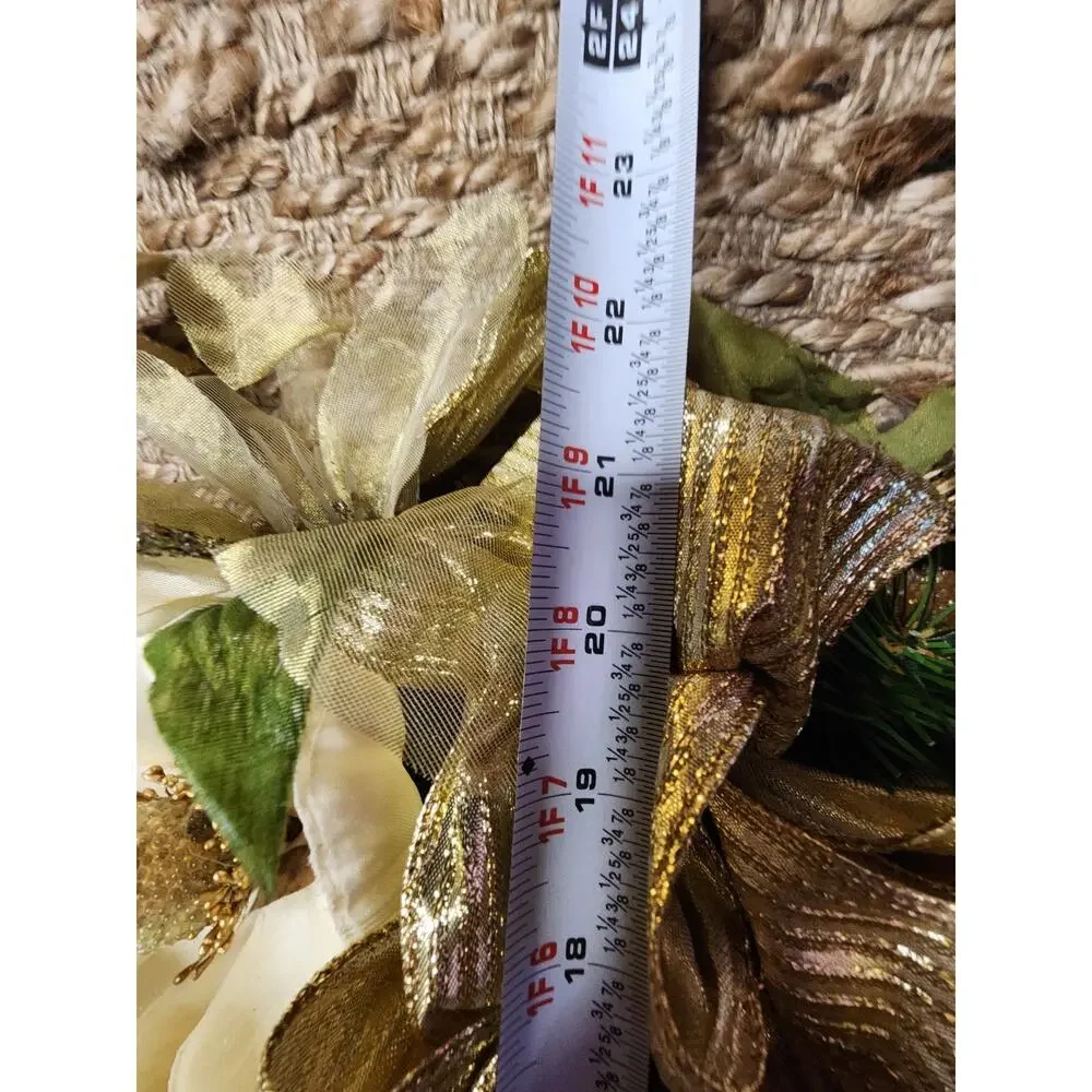 Wreath Christmas Angel Cherub Gold 25